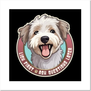 Funny Glen of Imaal Terrier Lick First, Ask Questions Later Posters and Art